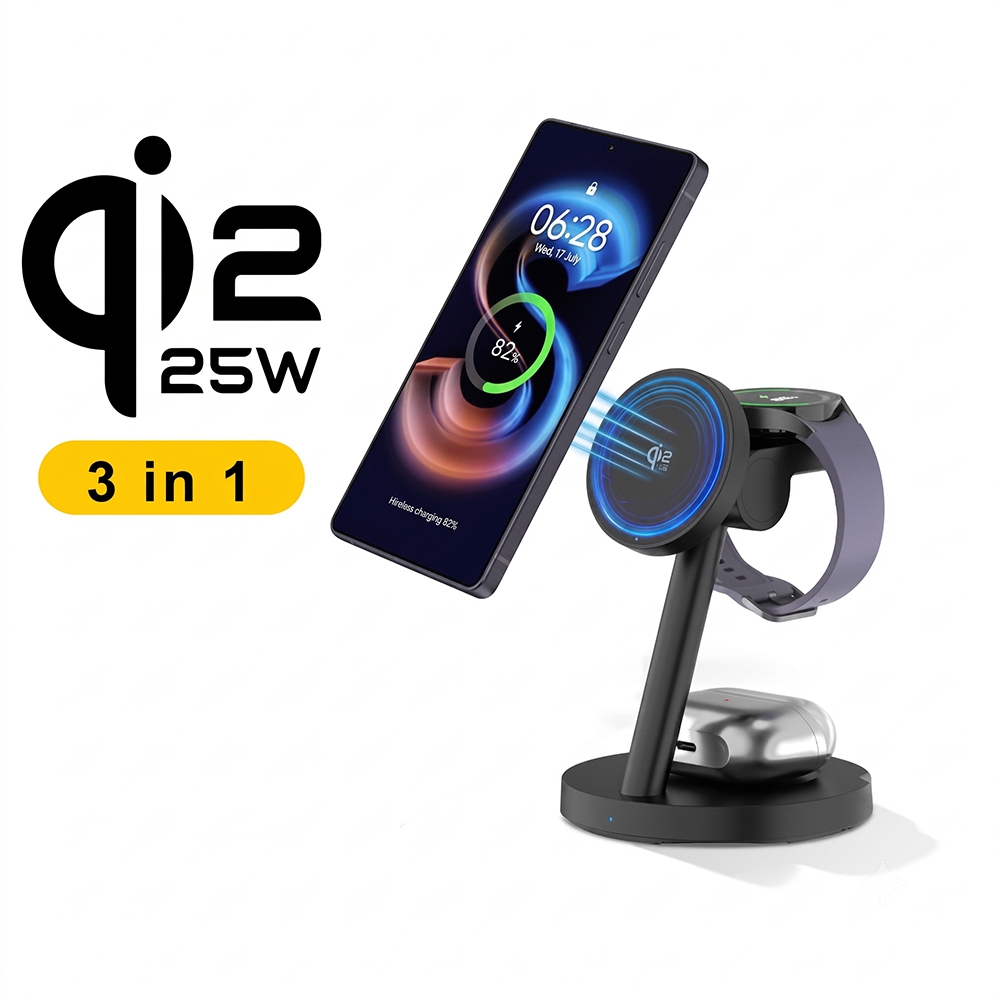 Smart Home Iot - 3in1 Qi2.2 25W 고속 무선 충전