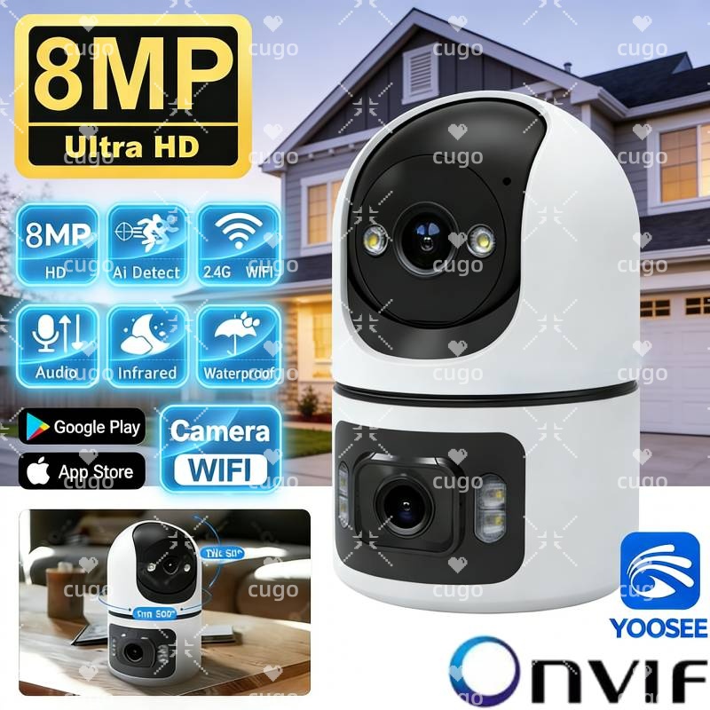 Smart Home Battery Camera Ezviz - 8MP WiFi IP 카메라 듀얼 렌즈