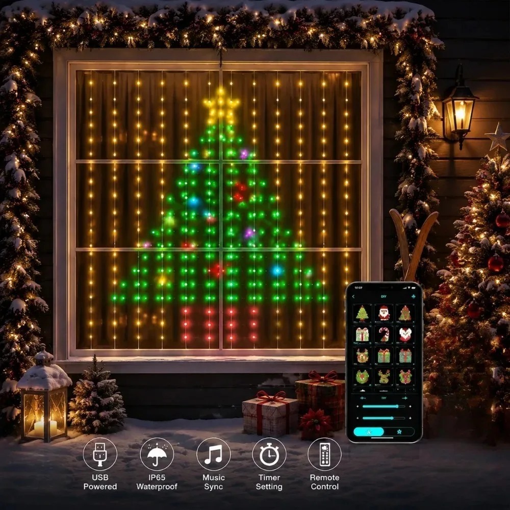 Smart Home Lighting Control - LED 픽셀 커튼 조명 블루투스 앱