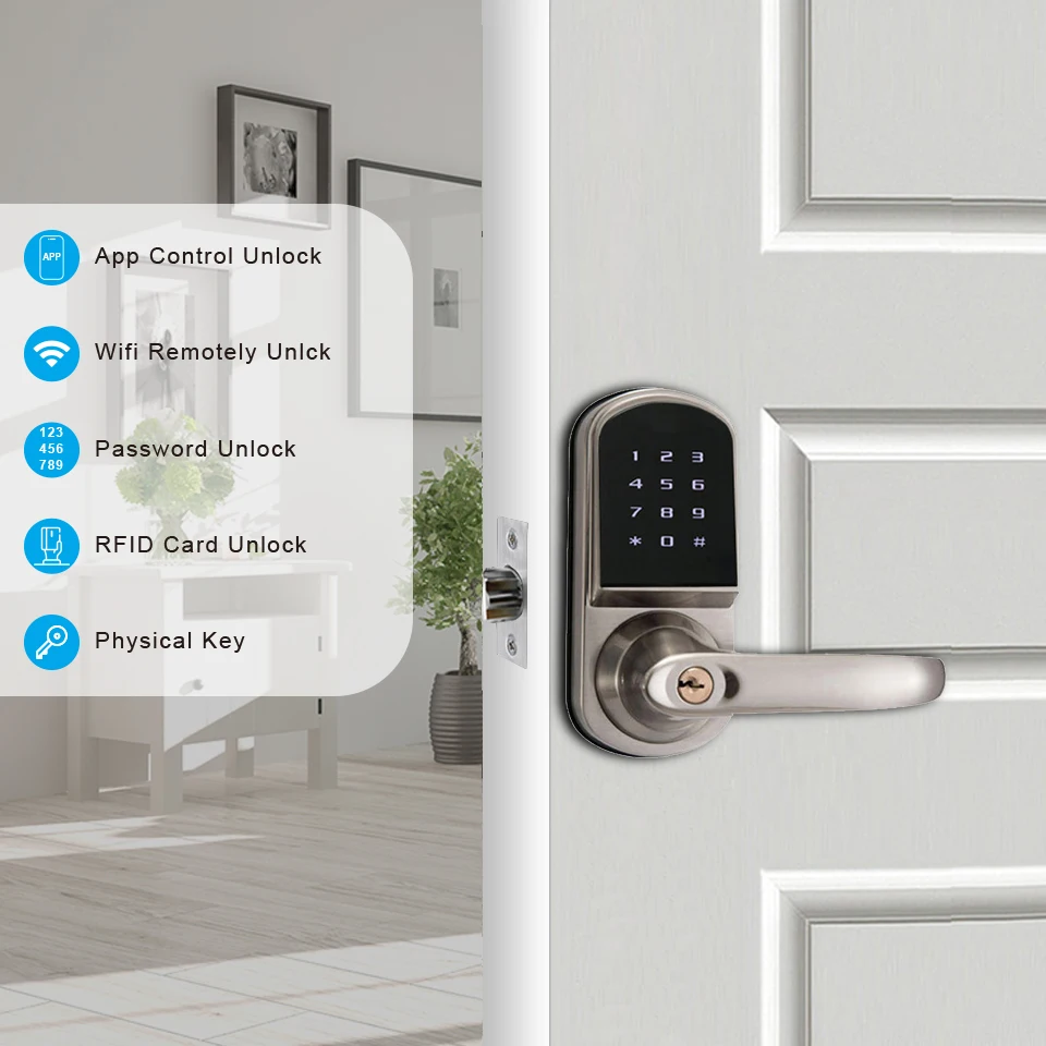 Airbnb Smart Home - TTlock 앱 터치 키패드가 있는 아연