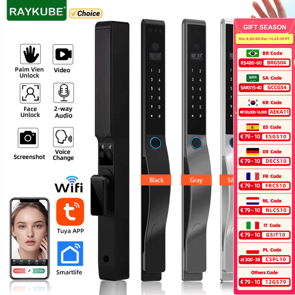 Smart Home Ezviz - RAYKUBE DQ10 투야 WiFi 팜 정맥