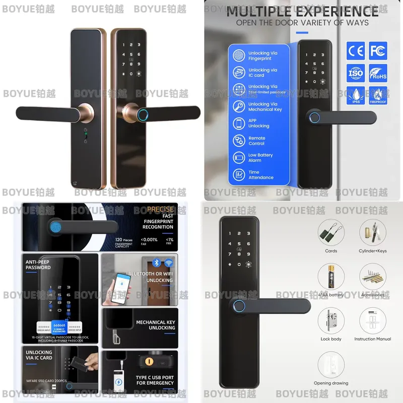 Airbnb Smart Home - Locstar Seradura 디지털 골드 스마트 도어락은