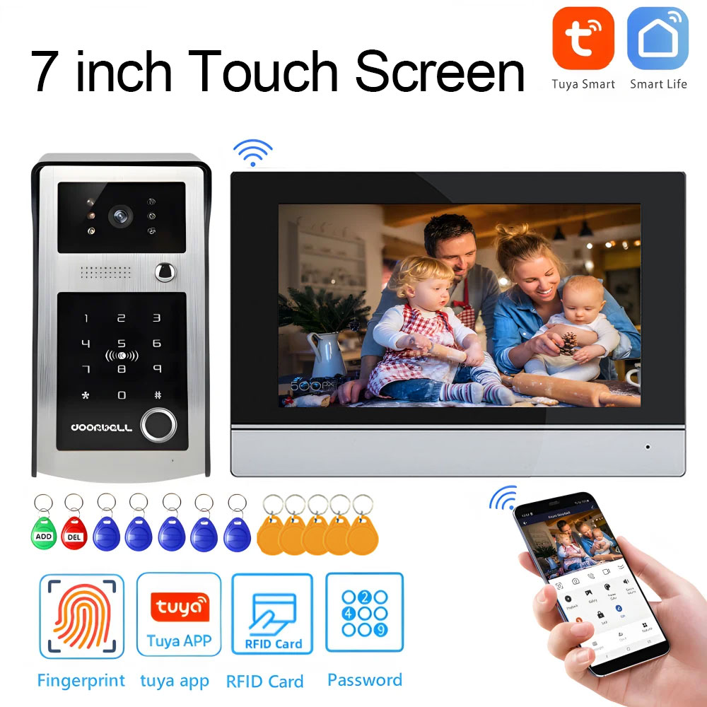 Smart Home Video Doorbell Enhanced Security With Smart Doorbell - 와이파이 투야 7인치 터치스크린 와이파이 비디오