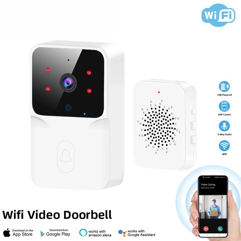 Smart Home Video Doorbell Enhanced Security With Smart Doorbell - 무선 도어벨 카메라 탑재 적외선 경보