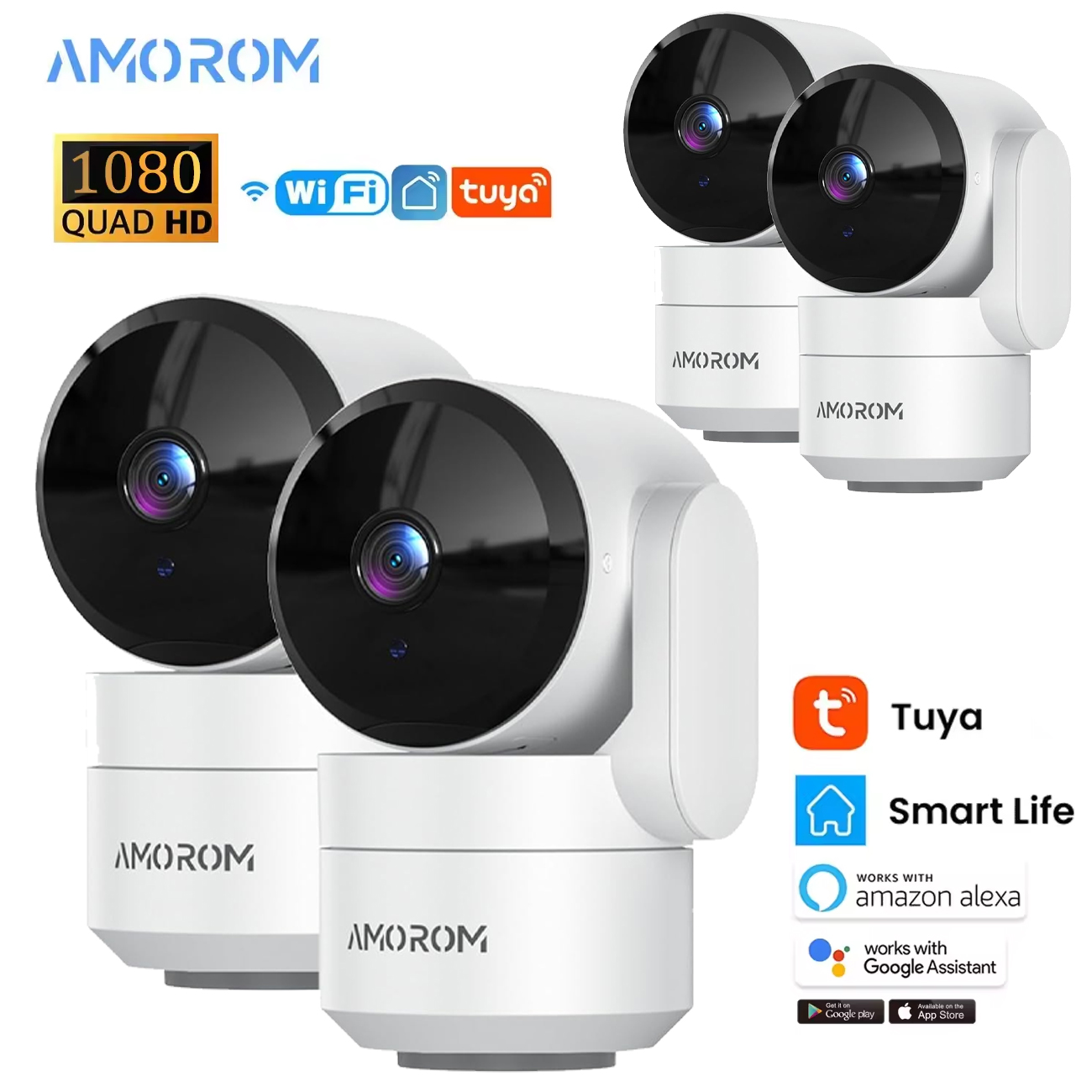 Smart Home Battery Camera Ezviz - AMOROM 2K 실내 카메라 5/2.4G Wi-Fi