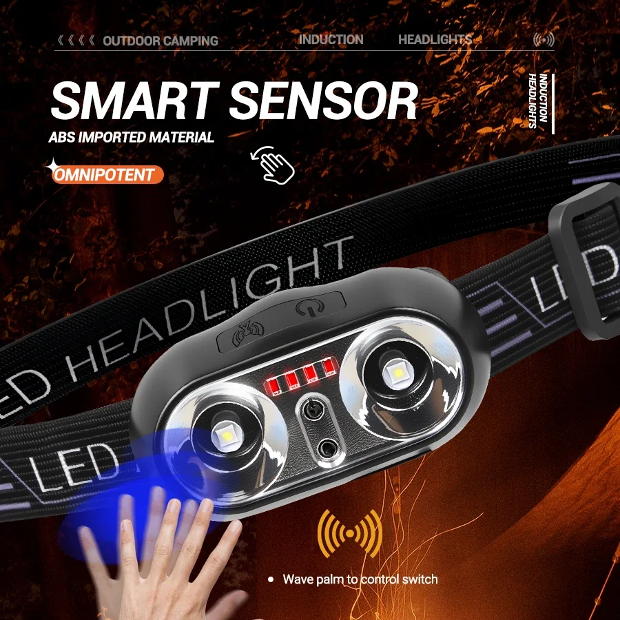 휴대용 XPE+LED 모션 센서 헤드라이트 충전식 헤드 - Motion Sensor Light 리뷰 및 가격