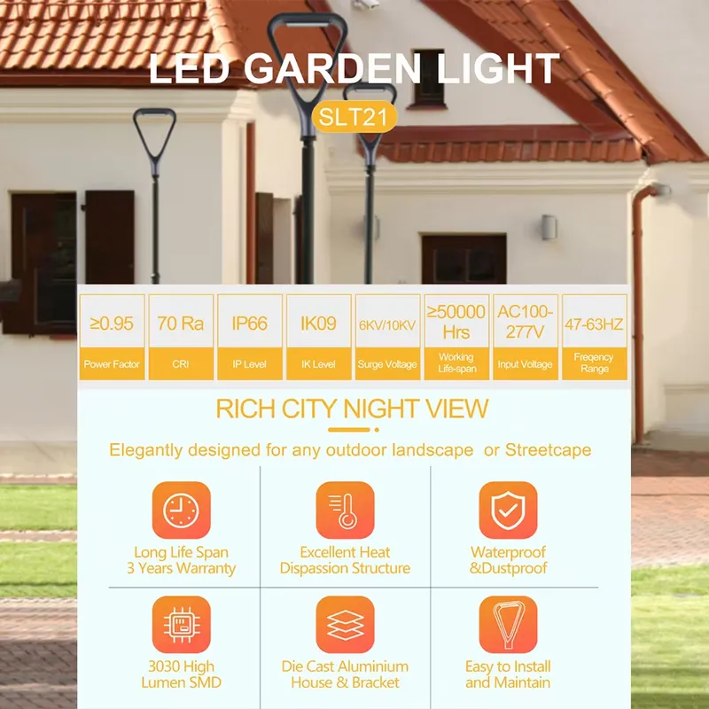 IP66 LED 정원등 40W 알루미늄 조경등 가로등  - Motion Sensor Light 리뷰 및 가격