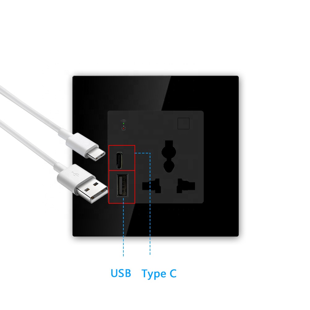 신형 스마트 홈 벽면 콘센트 EU US 고속 충전 스마 - Smart Wall Socket 리뷰 및 가격