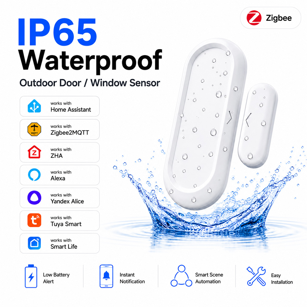 방수 도어/창문 센서 IP65 Zigbee 3.0 접촉 - Smart Home Zigbee 3.0 리뷰 및 가격