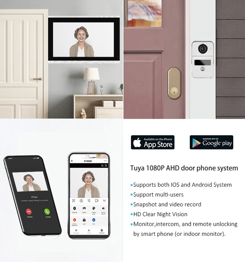 Tuya 앱 지원 4선 디지털 비디오 인터콤 시스템 7 - Smart Home Battery Camera Ezviz 리뷰 및 가격