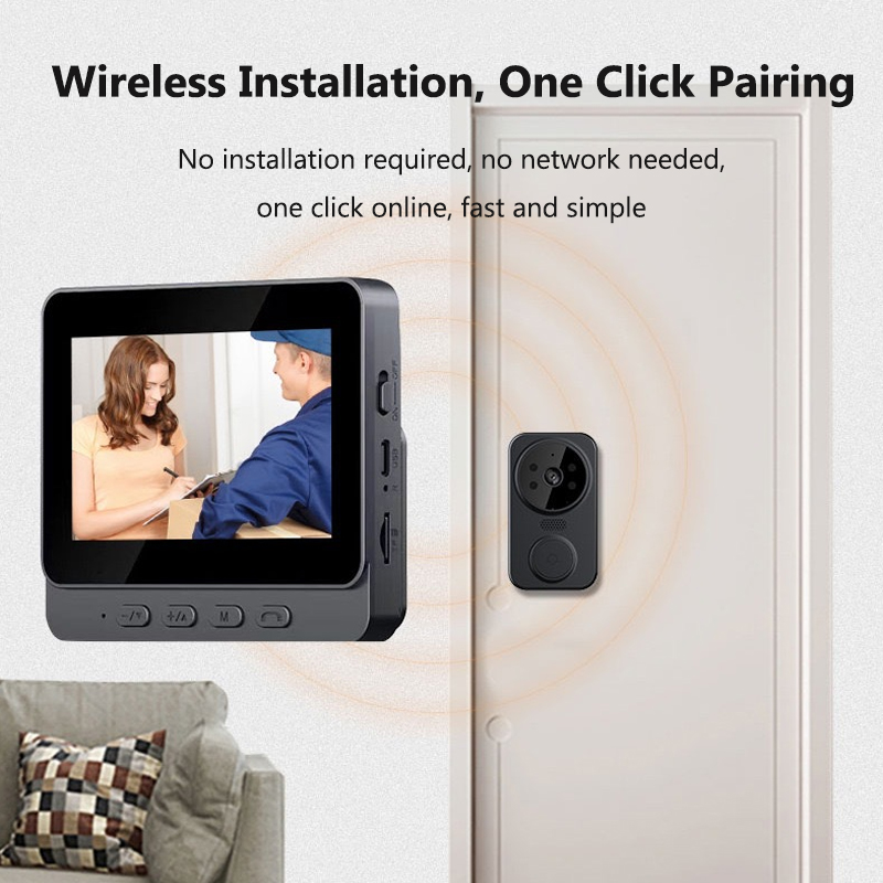 4.3인치 WiFi 무선 비디오 초인종 양방향 비디오  - Smart Home Video Doorbell Enhanced Security With Smart Doorbell 리뷰 및 가격
