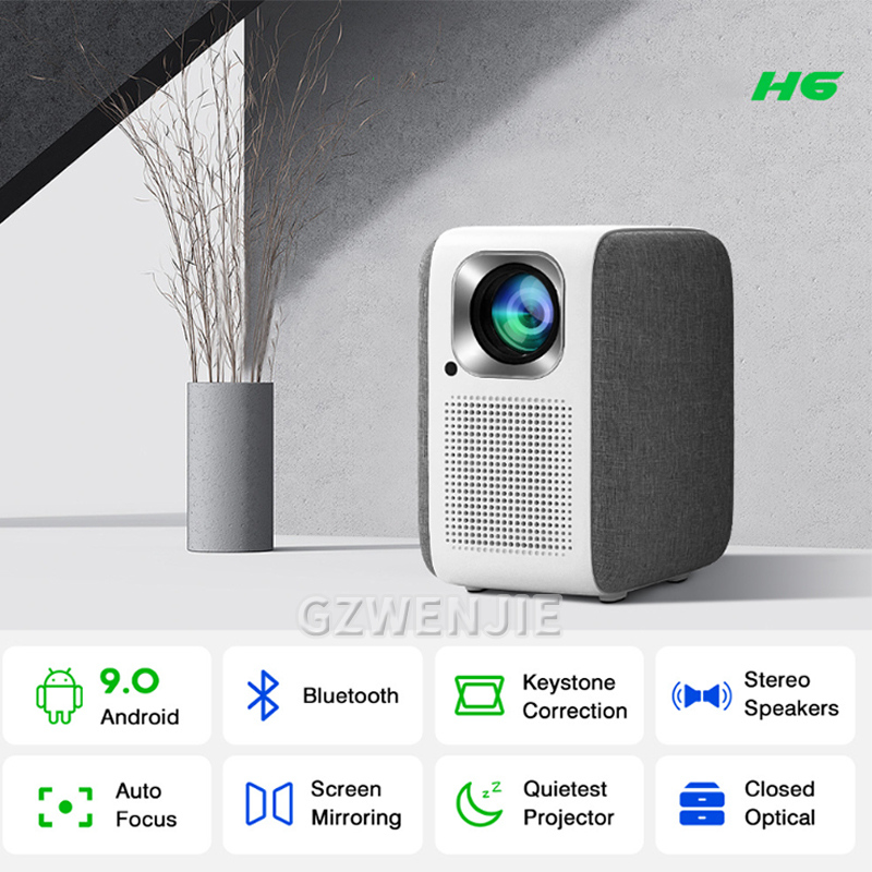 H6 미니 프로젝터 LED 1080P 풀 HD 휴대용  - Smart Home Video 리뷰 및 가격