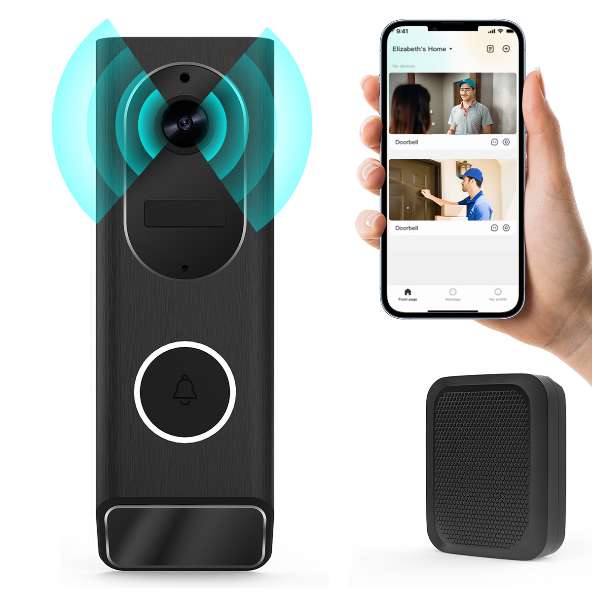 무선 비디오 초인종 카메라, 와이파이 스마트 문짝 벨, - Smart Home Video Doorbell Enhanced Security With Smart Doorbell 리뷰 및 가격