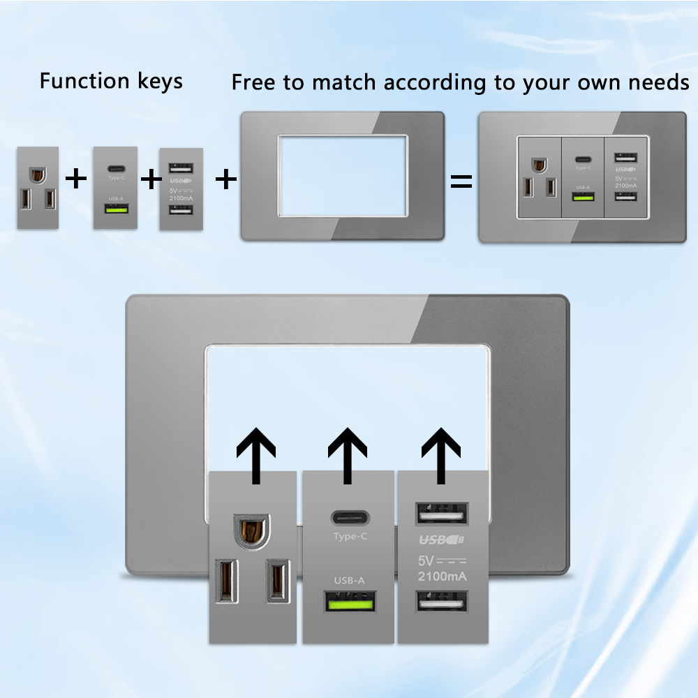 그레이 강화유리 미국식 USB 타입-C 20W 스마트  - Smart Wall Socket 리뷰 및 가격
