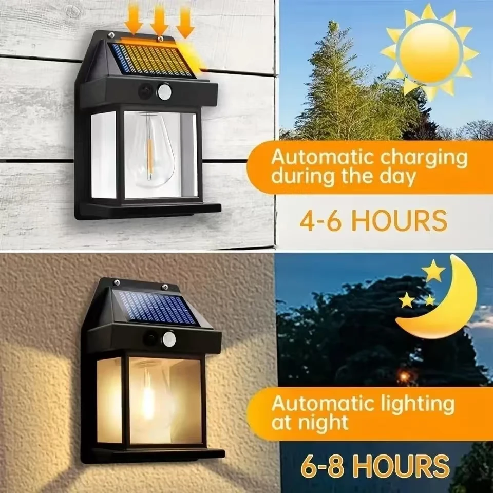 야외 태양광 텅스텐 벽등, 모션 센서 내장, IP65  - Motion Sensor Light 리뷰 및 가격