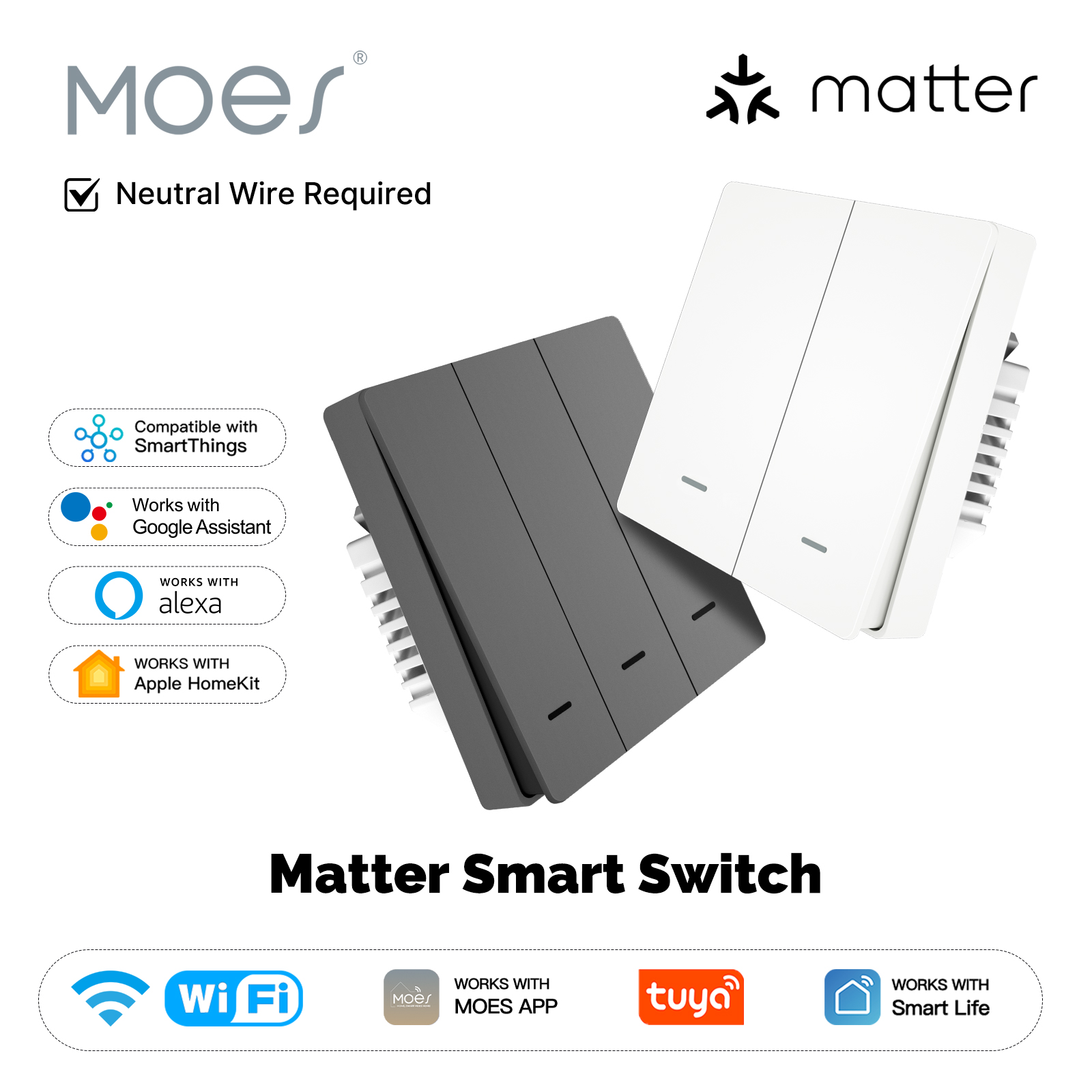 MOES Matter Tuya WiFi 스마트 라이트  - Smart Home Lighting Control 리뷰 및 가격