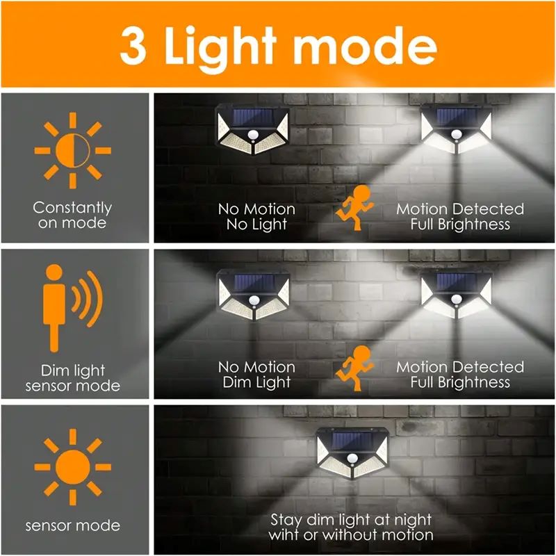 100LED 야외 태양광 정원등, 모션 센서 방수 태양 - Motion Sensor Light 리뷰 및 가격