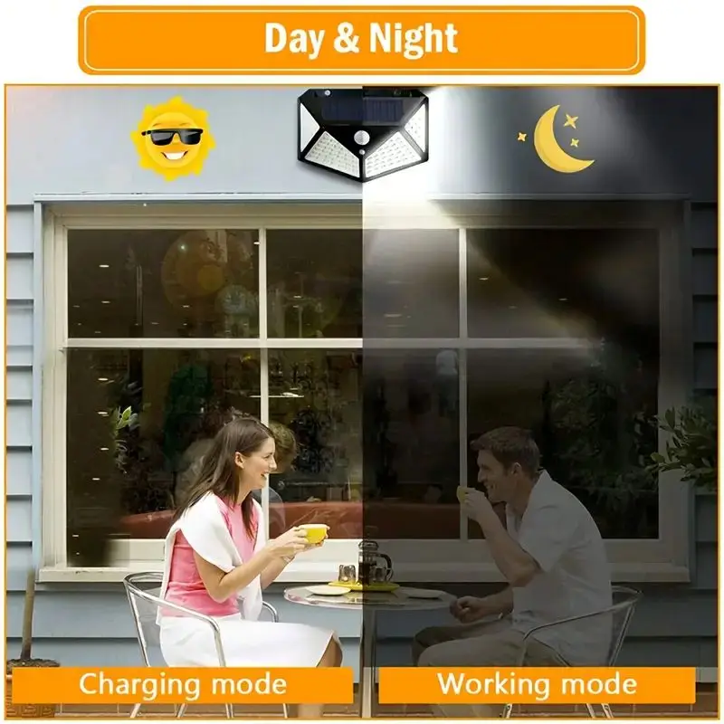 100LED 야외 태양광 정원등, 모션 센서 방수 태양 - Motion Sensor Light 리뷰 및 가격