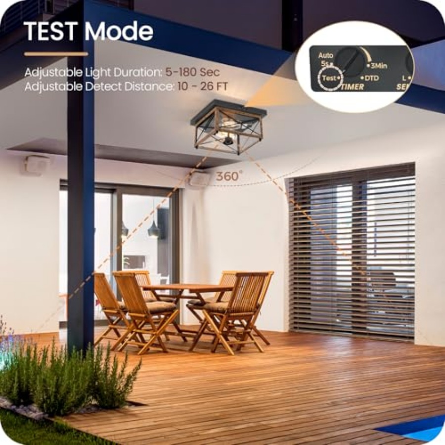 모션 센서가 있는 실외 천장 조명, 플러시 마운트 현관 - Motion Sensor Light 리뷰 및 가격