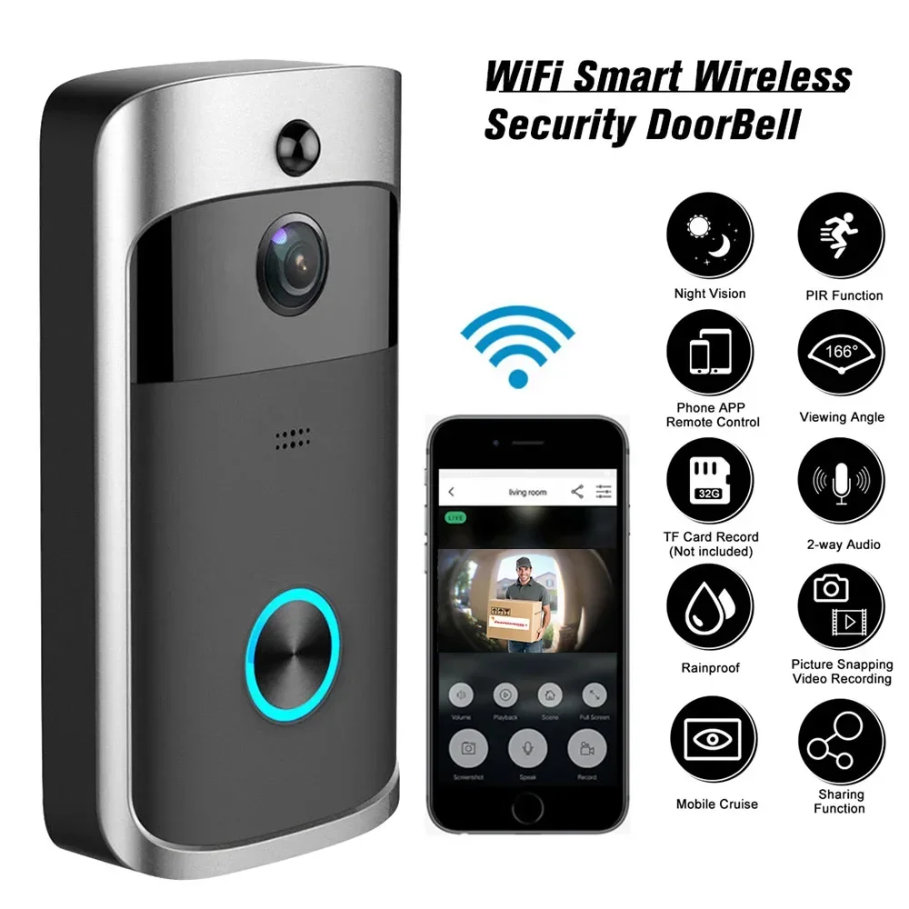 720P HD 스마트 홈 무선 WIFI 초인종 카메라  - Smart Home Video Doorbell Enhanced Security With Smart Doorbell 리뷰 및 가격