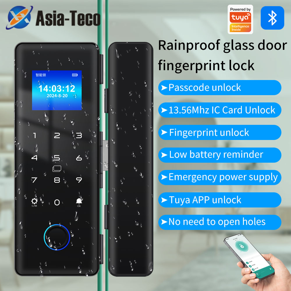 IP54 방수 블루투스 지문인식 전자 유리문 도어락,  - Smart Home Ezviz 리뷰 및 가격