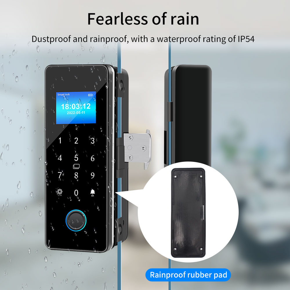 IP54 방수 블루투스 지문인식 전자 유리문 도어락,  - Smart Home Ezviz 리뷰 및 가격