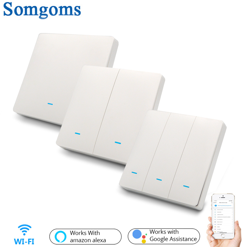 스마트 스위치 WiFi 푸시 버튼 벽 조명 스위치 EU - Smart Home Lighting Control 리뷰 및 가격