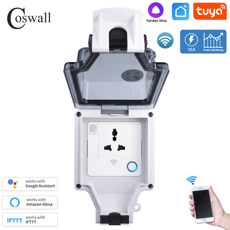 Coswall Tuya Wifi 음성 제어 IP66 방 - Smart Wall Socket 리뷰 및 가격
